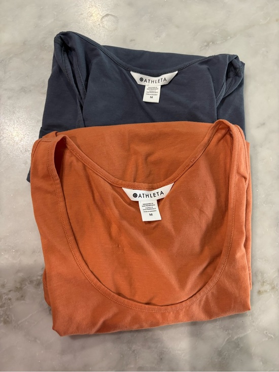 Athleta Tops - Athleta Scoop Neck Tank Set in Rust and Navy Blue